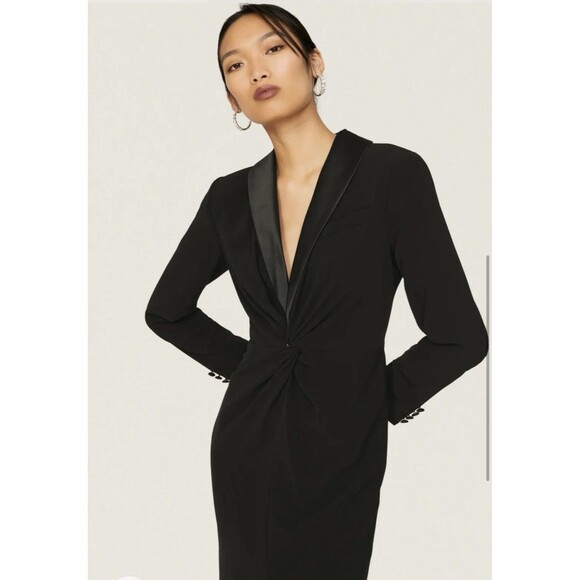 Lauren Ralph Lauren Tuxedo Style Column Gown Size 10 - Picture 2 of 12